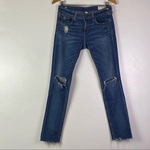 Rag & Bone Women's Dre Mabel Distressed Crop W1590K510MAB Boyfriend Cut Jeans 2